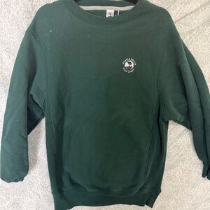 Pebble beach Forest Green Crewneck Sweatshirt - Men's Casual Pullover
